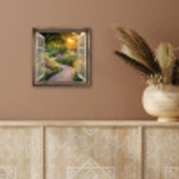 Doorkijk - Bloemen - Natuur - Zon - Pad aluminium wit klein -sfeer4