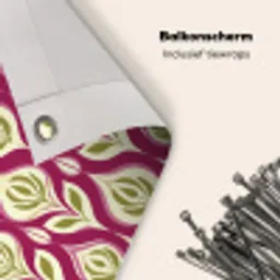 Retro - Floraal - Paars Balkonbeschermer Duitsland klein 596 -closeup_NL