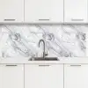 Wervelende - Grijsstructuur - Marmer - Wit keuken achterwand 2 middel 871 -3d