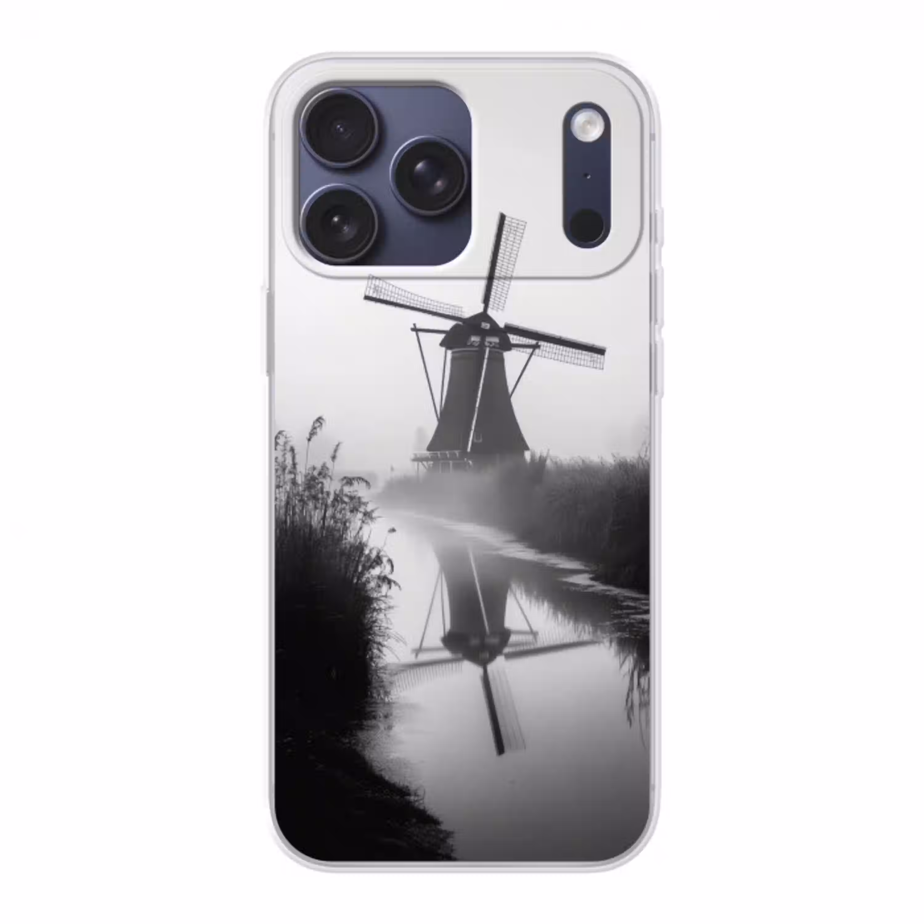 Molen - Weerspiegeling - Landschap - Water Telefoonhoesje iPhone 17 Pro Max klein -3d