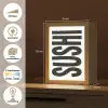 Japandi - Sushi - Zwart - Vintage Light Box met kabel (Wandlamp) klein -USP_websiteoverzichtNL
