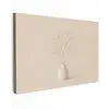 Vaas - Takken - Bloemetjes - Wit canvas 2cm klein -z3d