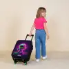 Space karate neon Kinderkoffer - Zwart klein -sfeer1