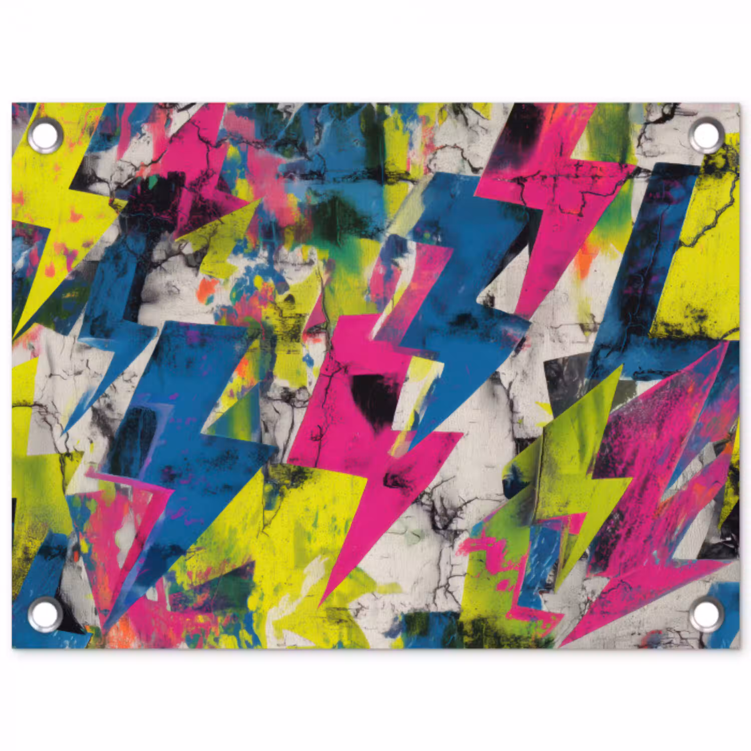 Bliksemschichten - Patroon - Marmer - Kleuren tuinposter los doek klein -3d
