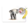Olifant - Dieren - Kinderen - Watercolor Placemat vinyl groot -zzzproduct_Kitchenyeah-website