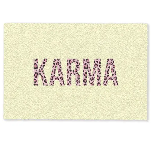 Karma - Luipaardprint - Geel Deurmat klein -zkaufland3d