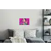 Vrouw - Portret - Abstract - Paars Muursticker klein -slaapkamer