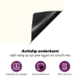 Schepijs - Hoorntje - Illustratie - Minimalistisch Inductie beschermer vinyl 3mm klein -zzzzzzz-cc-onderkant