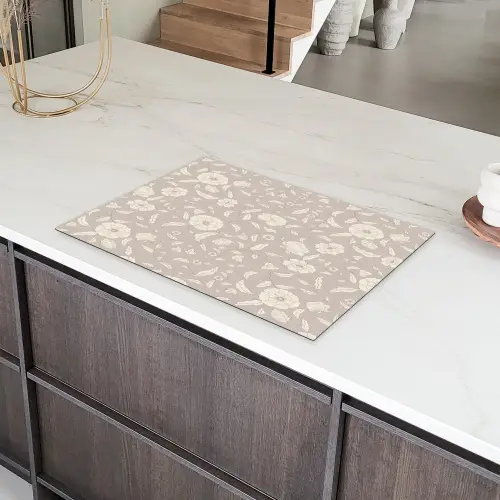 Bloemen - Blaadjes - Patroon Inductie beschermer vinyl 3mm klein 276 -sfeer8
