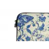 Vlinders - Bloemen - Blauw - Botanisch laptophoes neopreen klein 279 -detail