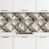 Geometrisch - Motief - Aardetinten keuken achterwand 2 middel 871 -3d