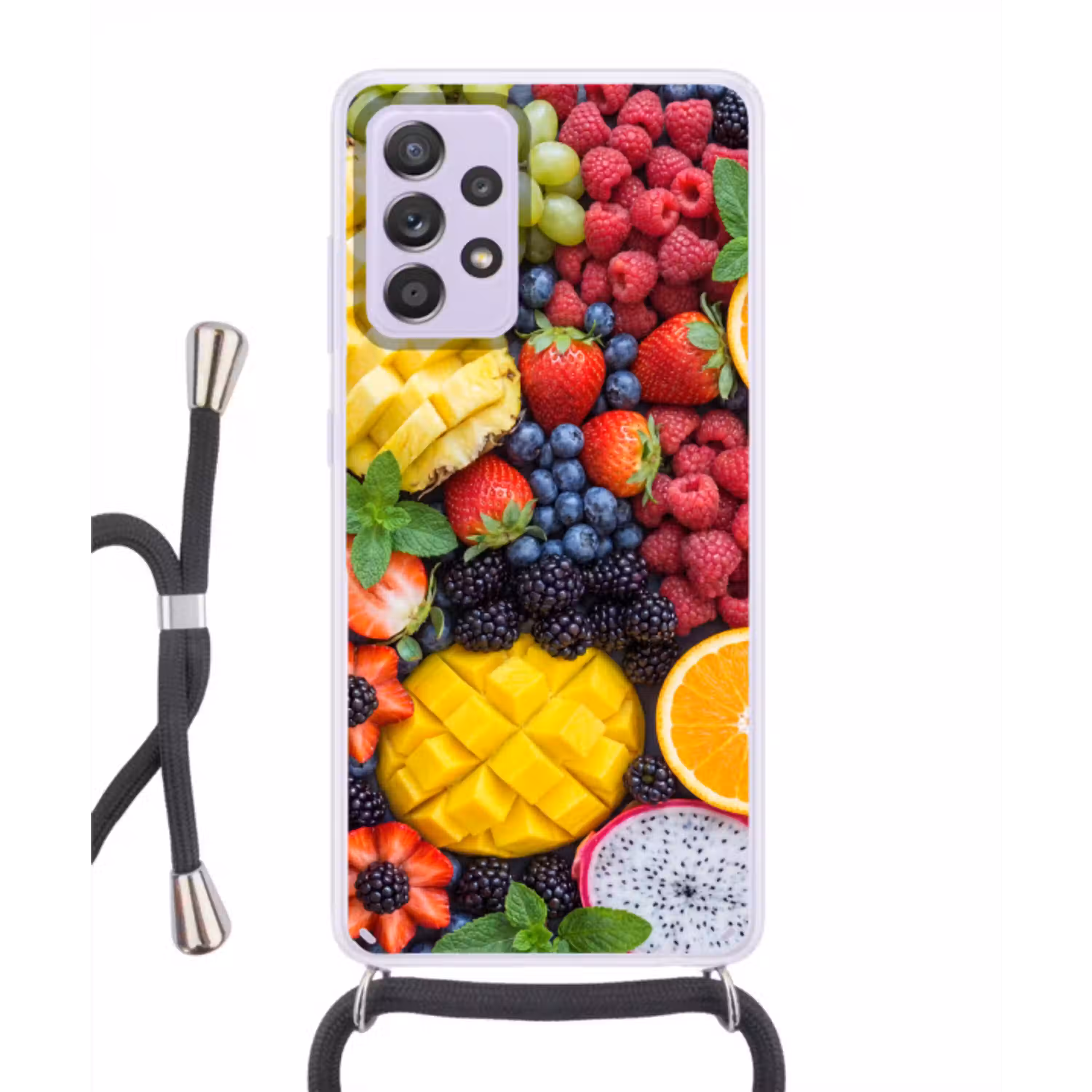 Fruit - Vers - Kleurrijk - Eten Hoesje Samsung Galaxy A52 5G met koord klein -3d