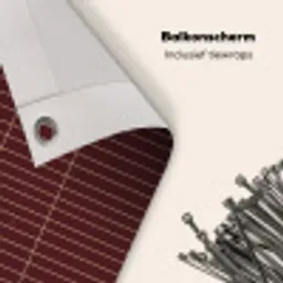 Lijnen - Patroon - Bordeaux Balkonbeschermer Duitsland klein 596 -closeup_NL