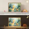 Dinosaurus - Schildpad - Illustratie - Aquarel Light Box met batterij (Wandlamp kind) middel -sfeer3_kind