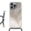 Golvende lijnen - Luchtstromen - Harmonieus Hoesje iPhone 16 Pro Max met koord klein -3d