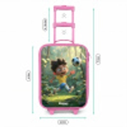 Voetbal - Jongen - Bos Kinderkoffer - Roze klein -productfoto_formaten