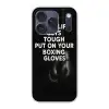 Tekst - Bokshandschoenen - Wit Telefoonhoesje iPhone 17 Pro klein -3d