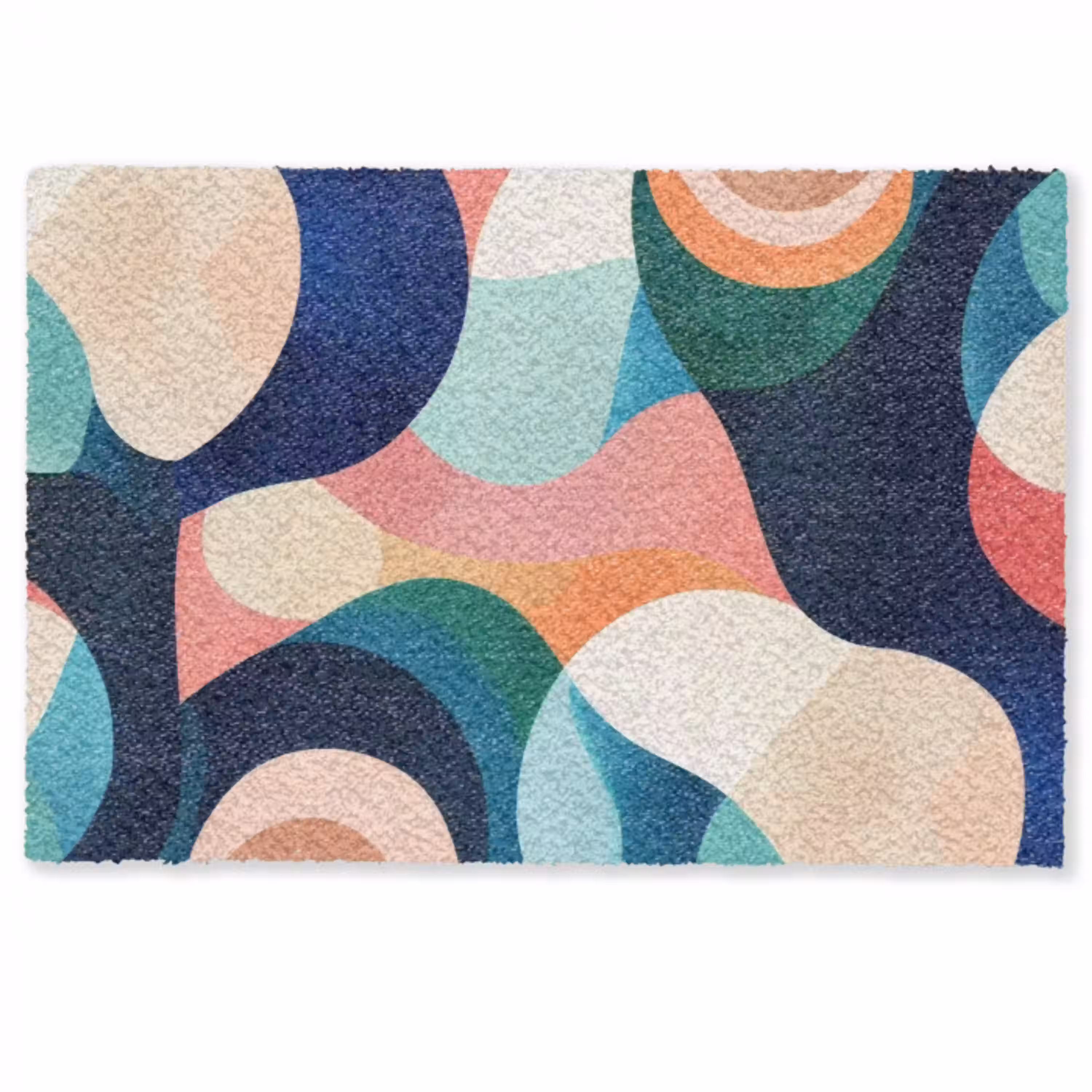 Abstract - Blauw - Roze Deurmat klein -zkaufland3d