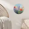 Weide - Bloemen - Kleurrijk Wandcirkel plexiglas klein -sfeer5