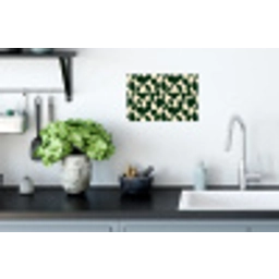 Groen - Organische vlakken - Crème Muursticker klein 286 -keuken