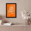 Oranje - Blauw - Go get that dream fotolijst zwart zonder passe partout klein -sfeer5