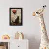 Street art - Kat - Ballon - Graffiti - Banksy fotolijst zwart zonder passe partout klein -usfeer4_kinderkamer
