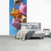 Ballonnen - Goud - Stervorm - Roze fotobehang vinyl groot -slaapkamer