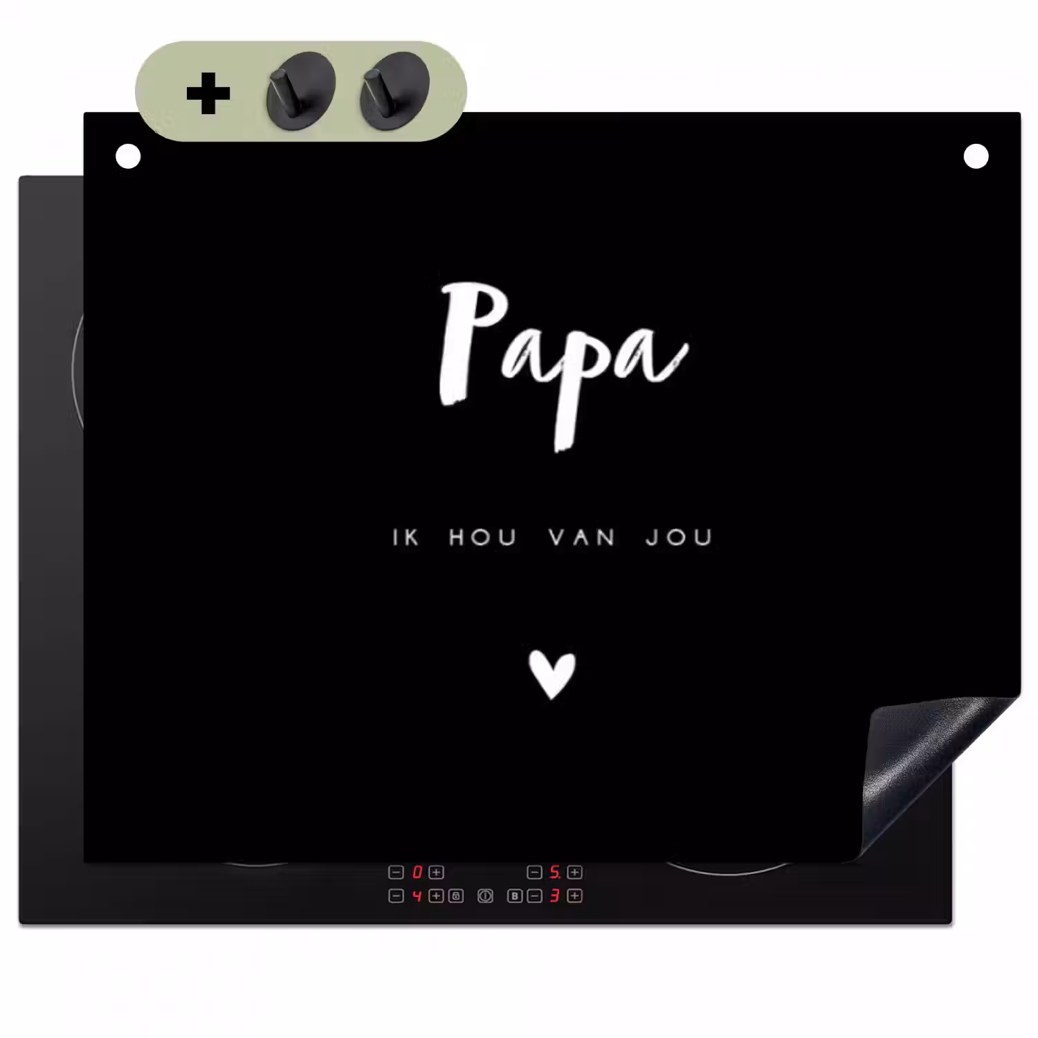 2 in 1 Inductie beschermer - Papa met tekst