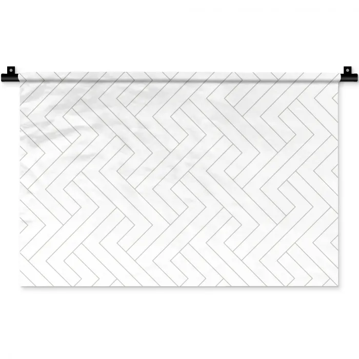 Grafisch - Patroon - Modern -  Schuin Wandkleed katoen klein 269 -zz3d