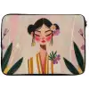 Vrouw - Bloemen - Pastel laptophoes neopreen klein -zkaufland3dotto