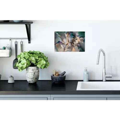 Goud - Blauw - Marmer Muursticker klein -keuken