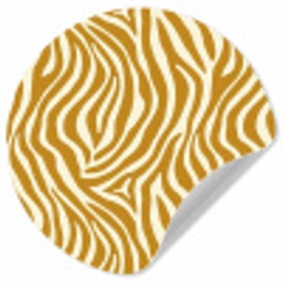 Zebra - Klassiek - Oker - Geel Wandcirkel behangsticker klein 186 -3d
