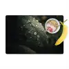 Blad - Groen - Nerven - Regendruppels Placemat vinyl groot -zzzproduct_Kitchenyeah-website