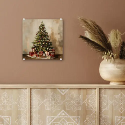Kerstboom - Versierd - Kleurrijk plexiglas 5mm klein -sfeer5