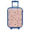 Hartjes met pijlen in zwart, wit en roze Kinderkoffer - Blauw klein -zz3dotto