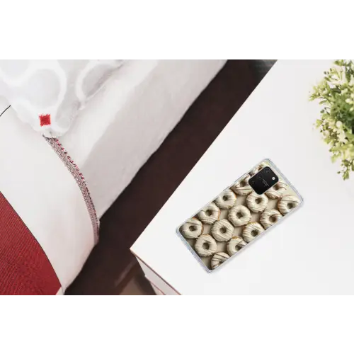 Donuts - Chocolade - Wit - Beige Telefoonhoesje Samsung Galaxy S10 Lite klein -kamerS10Lite