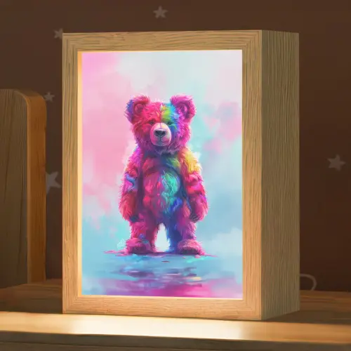 Beer - Kleurrijk - Dier Light Box met kabel klein -zzz_3d_website