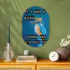 Vogel - Decoratie - Ijsvogel - Blauw Wandcirkel Ovaal Forex klein -sfeer2