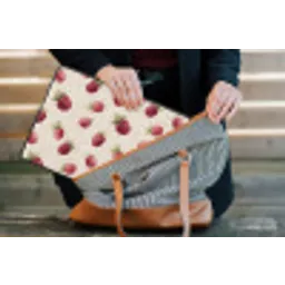 Framboos - Stippen - Rood laptophoes neopreen klein 279 -tas