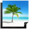Palmboom - Strand - Zee - Zomer Inductie beschermer vinyl 3mm middel -3d