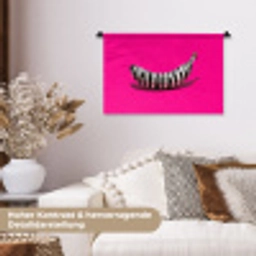 Banaan - Zebraprint - Roze Wandkleed katoen klein -tsfeer1_DE