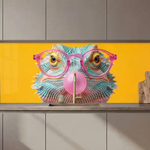 Kameleon - Kauwgom - Kleurrijk keuken achterwand 2 middel zz_3dshopping