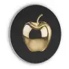 Appel - Goud - Chrome - Zwart Akoestische PET Vilt - Rond klein -3d
