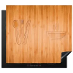 Culinaire Silhouetten Inductie beschermer vinyl 3mm middel -3d