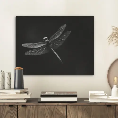 Libelle - Dieren - Zwart - Insect PET vilt klein -sfeer1