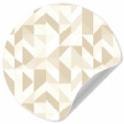 Modern - Abstract - Beige Wandcirkel behangsticker klein 186 -3d