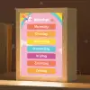 Educatief - Dagen van de week - Eenhoorn - Leren - Meisjes Light Box met kabel klein -zzz_3d_website