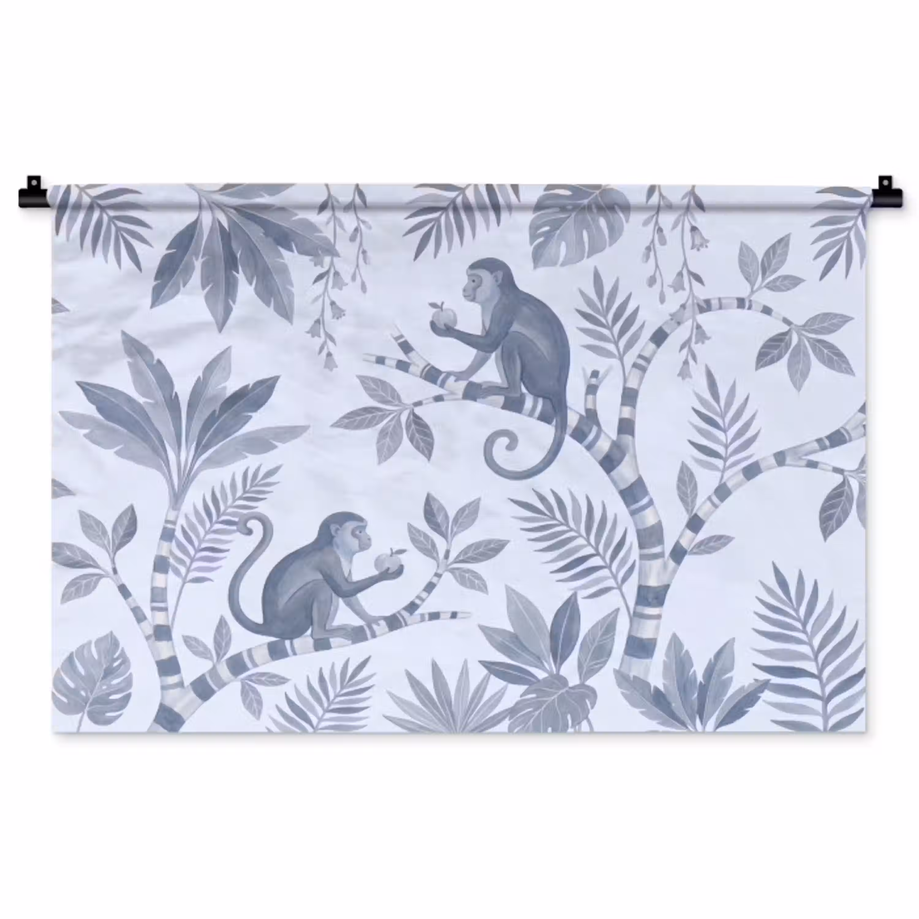 Aap - Boom - Bladeren - Jungle - Illustratie Wandkleed katoen middel -zz3d
