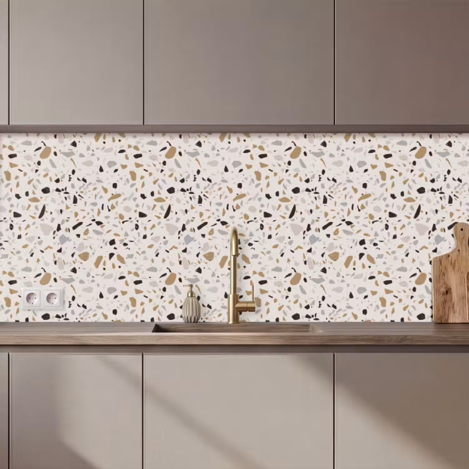 Küchenrückwand - Terrazzo - Muster - Stahl