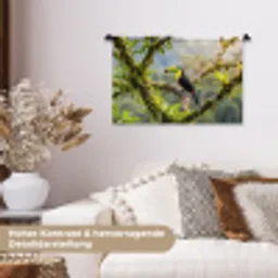 Toekan - Jungle - Natuur - Kleurrijk Wandkleed katoen klein -tsfeer1_DE